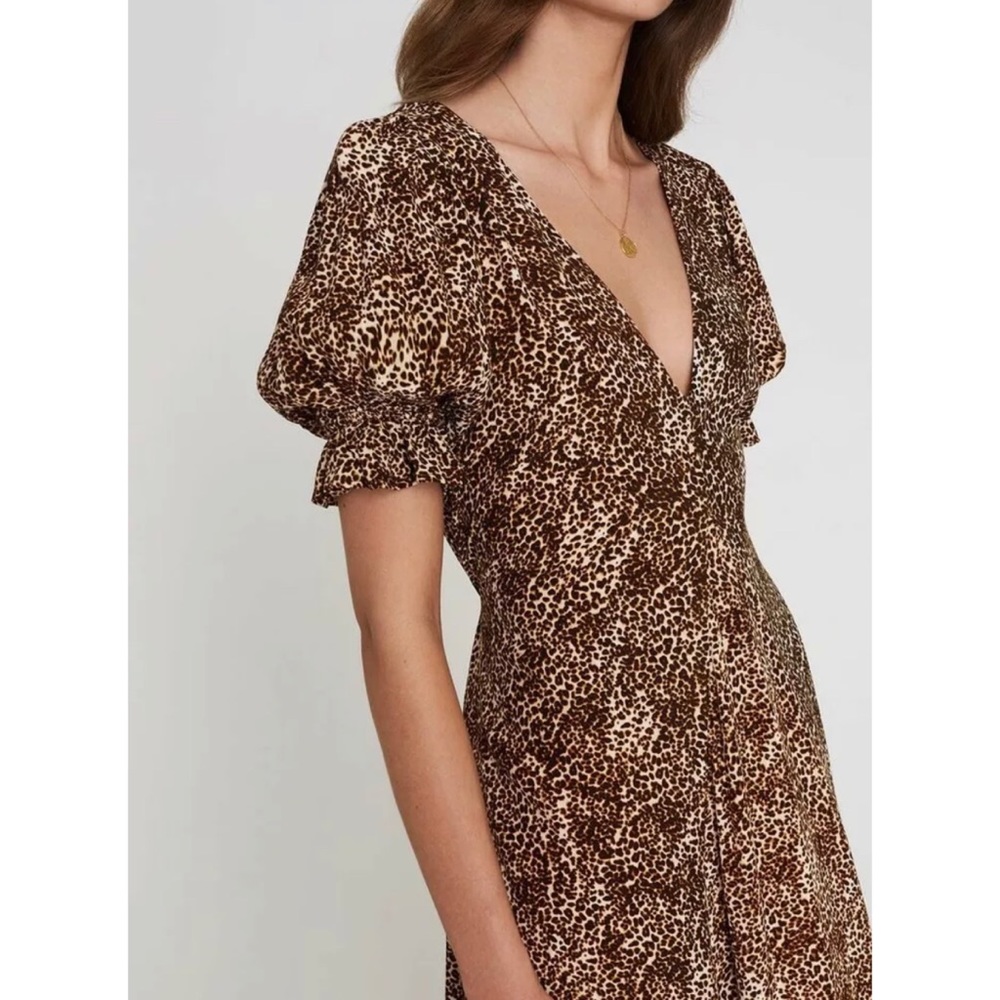 Faithfull Maggie Midi dress in Charlie Leopard - Picture 3 of 14